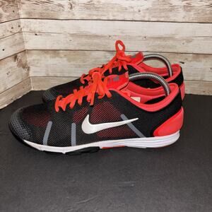 Nike Lunar Element Womens Black Pink Nylon Lace Up Running Sneaker Shoes Sz 8.5